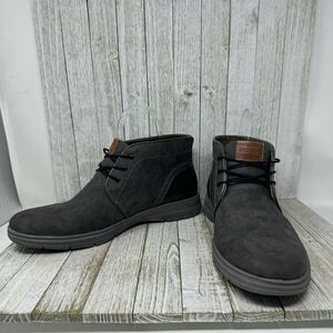 Earth Origins Warner Chukka Mens Boots Size 13 Charcoal Gray Comfort Leather
